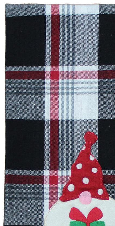 Winter Plaid Black, Red, Cream towel ET042019 - The Fox Decor
